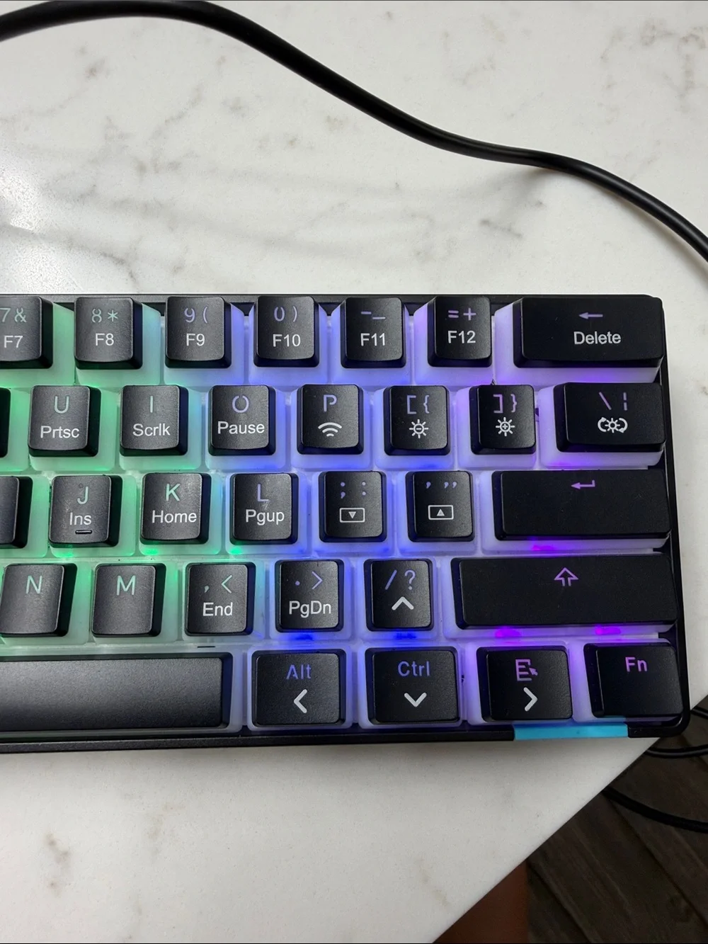 Backlit Compact Mechanical Keyboard - Black